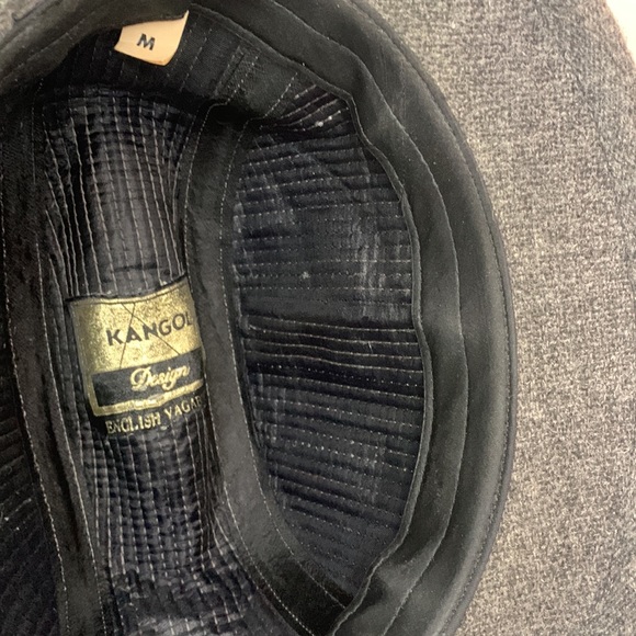 Vintage KANGOL DESIGN English Vagabond Fedora wool hat size Medium - Picture 9 of 17
